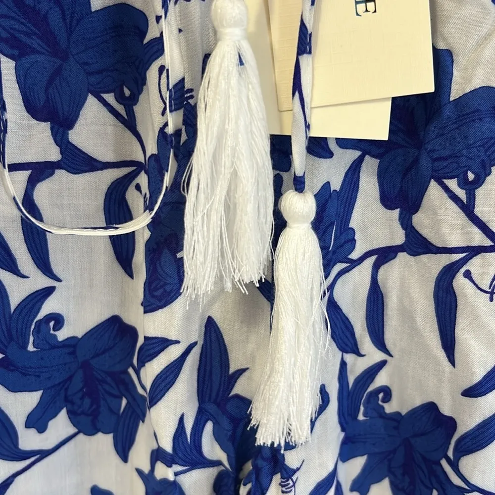 Solitaire Swim Split Leg Tie Hem Beach Pants Size L - Image 9