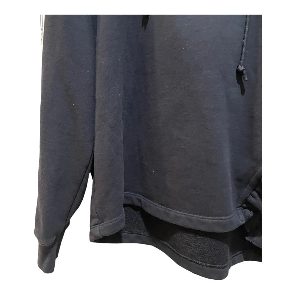 Adidas Bellista Ruffle Hoodie Sweatshirt Black Size Small - Image 4