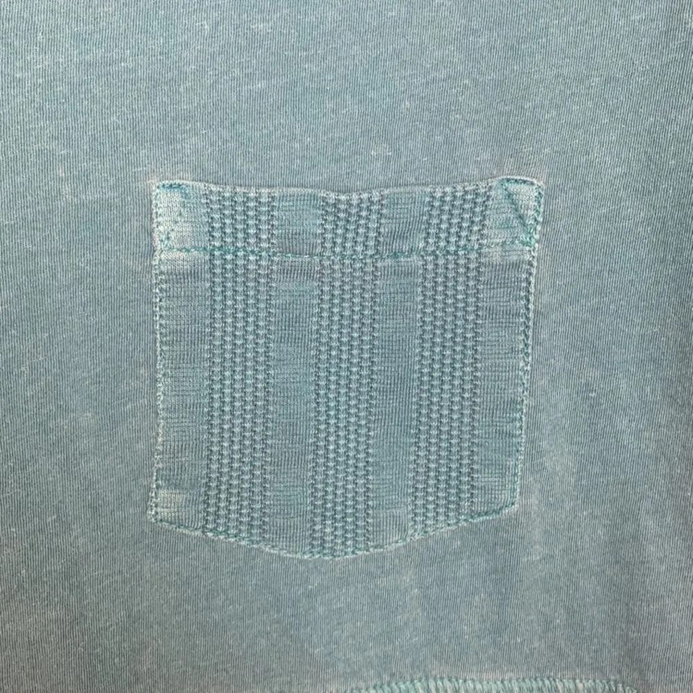 Soft Surroundings womens small blue casual texture short sleeve shirt basic - Image 4