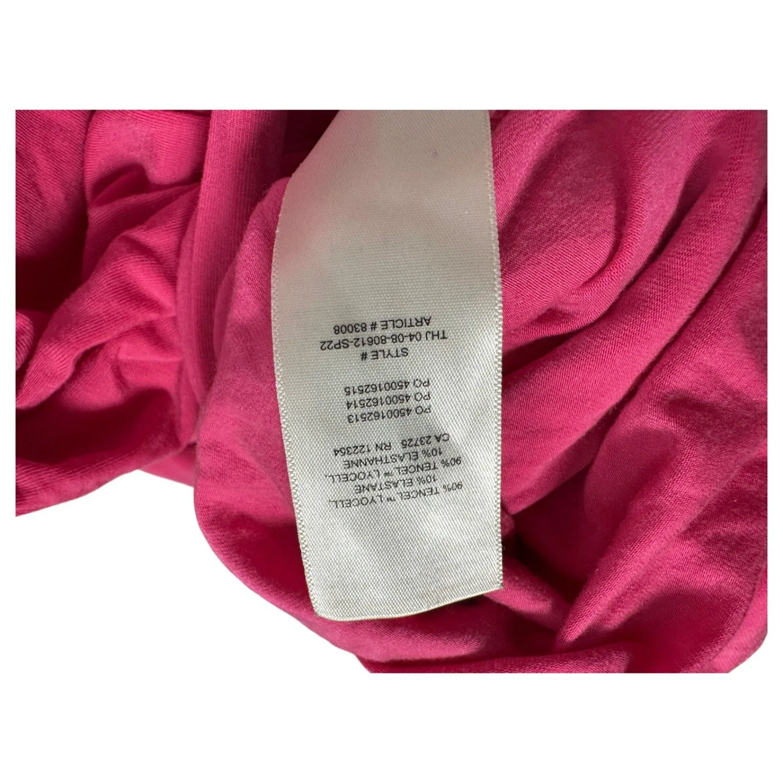 Wilfred Aritzia Saturn Midi Dress Drapy Midi Resort Wrap Dress Hot Pink Size XL - Image 5