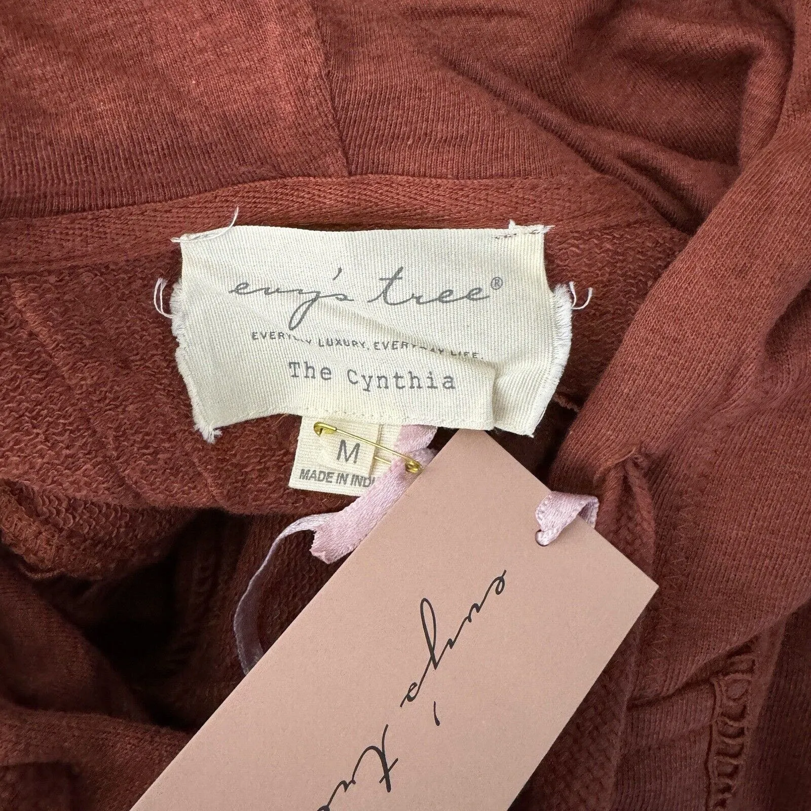 Evy's Tree Shirt Womens Medium Orange Ginger Spice Cynthia‎ Hoodie Sweatshirt - Image 6