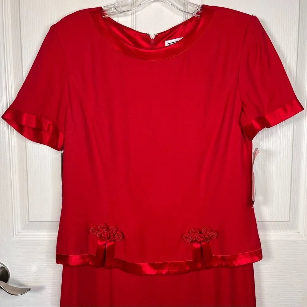 Jessica Howard Red Maxi Dress Sz 12 Vintage Nordstrom NWT - Image 3