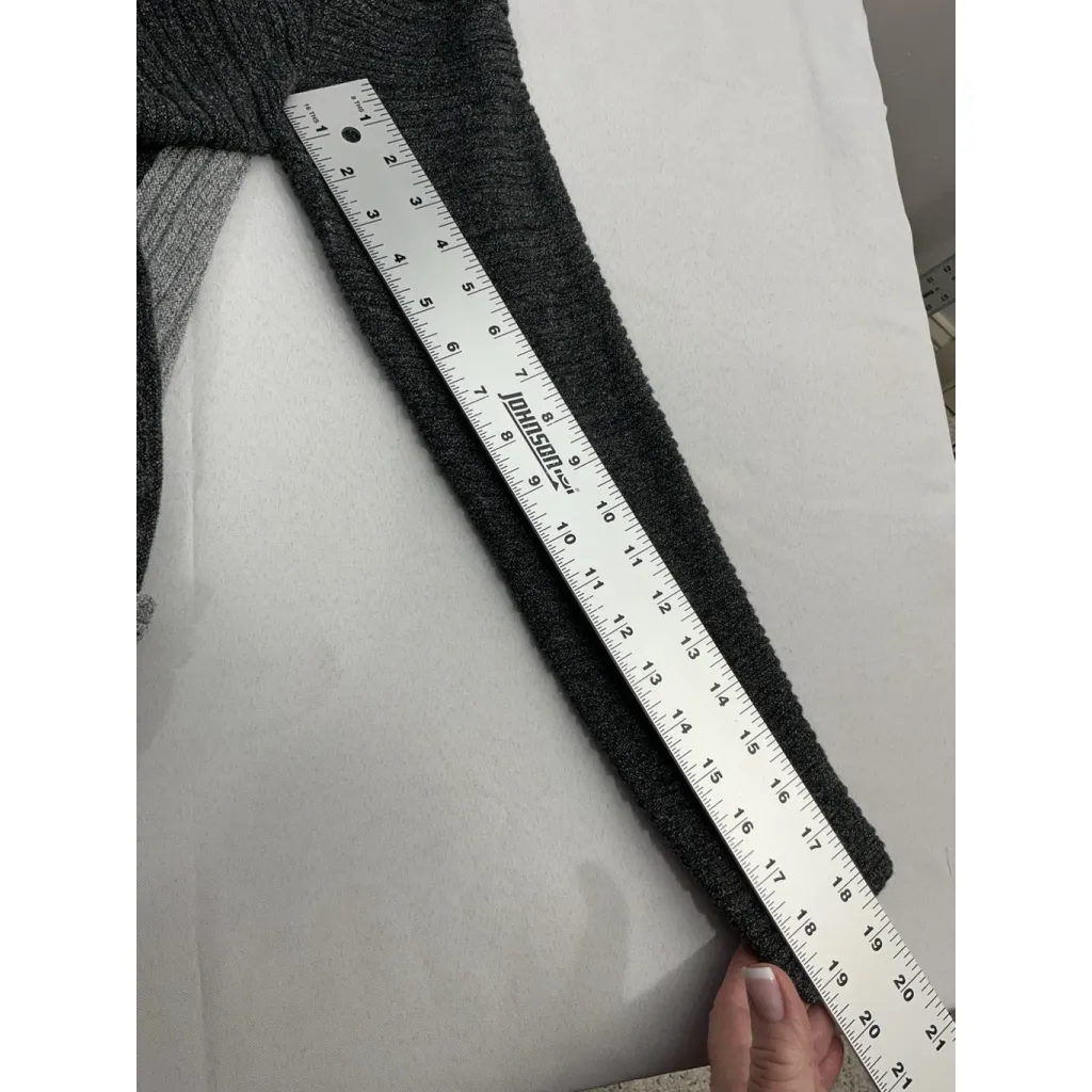 Womans Nic & Zoe Pullover Long Sleeve Sweater Large Gray Black Braided Detail - Image 7