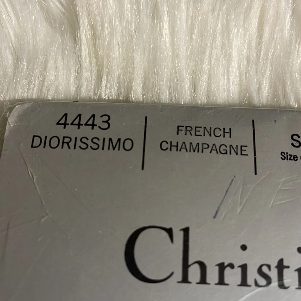 Christian Dior Diorissimo French Champagne Ultrasheer Sandalfoot Pantyhose Sz 1 - Image 5