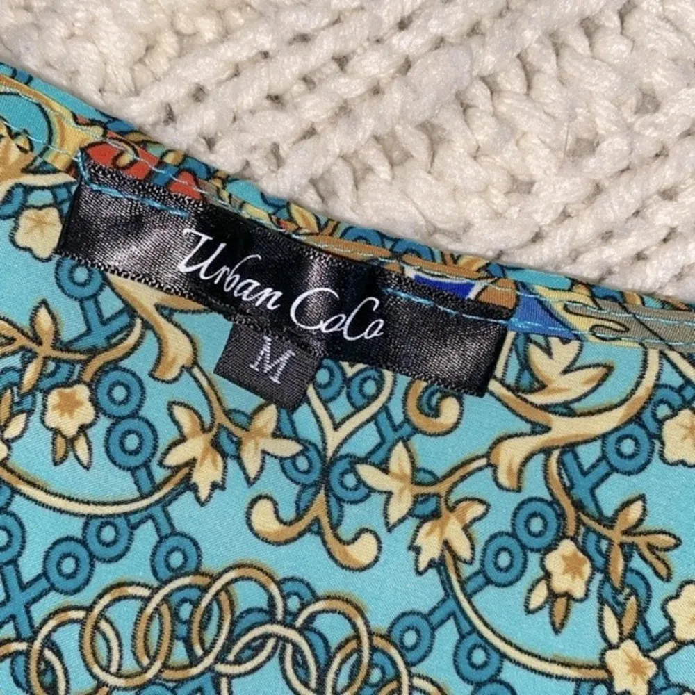 Urban Coco turquoise paisley top with tassels size medium - Image 4