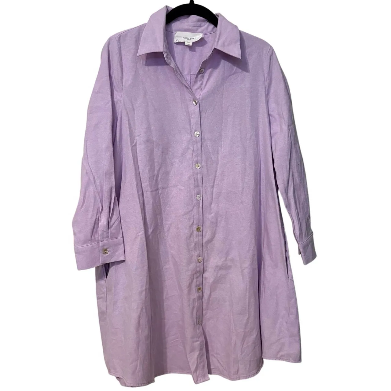 Tuckernuck Pomander Place Lavender Purple Oxford Harris Shirt Mini Dress Size XS - Image 2