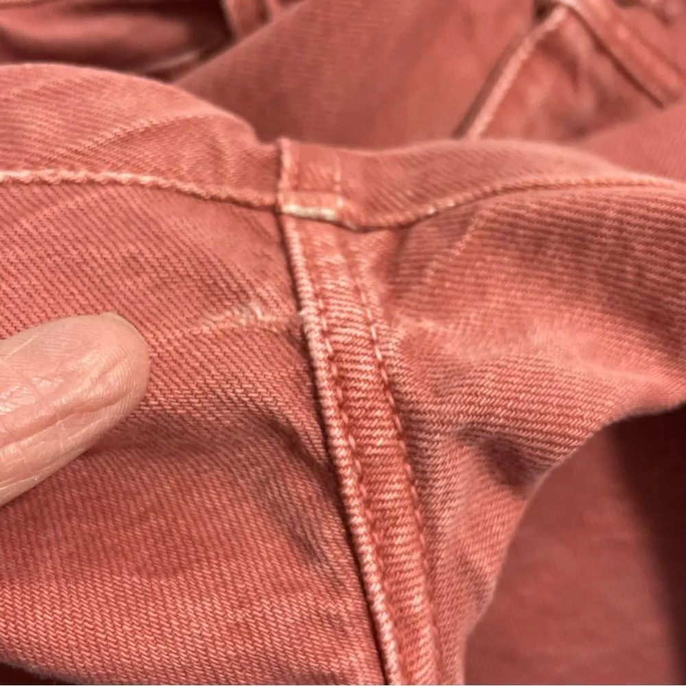 Anthropologie Pilcro High Rise Cropped Jeans Sz 28‎ Dark Coral Denim - Image 7
