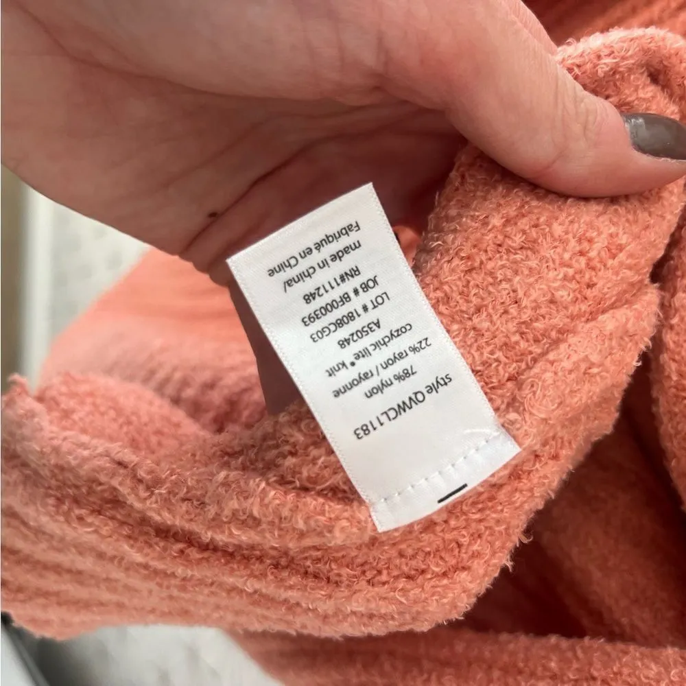 Barefoot Dreams Peach Ribbed Chenille Cardigan NWT! - Image 2