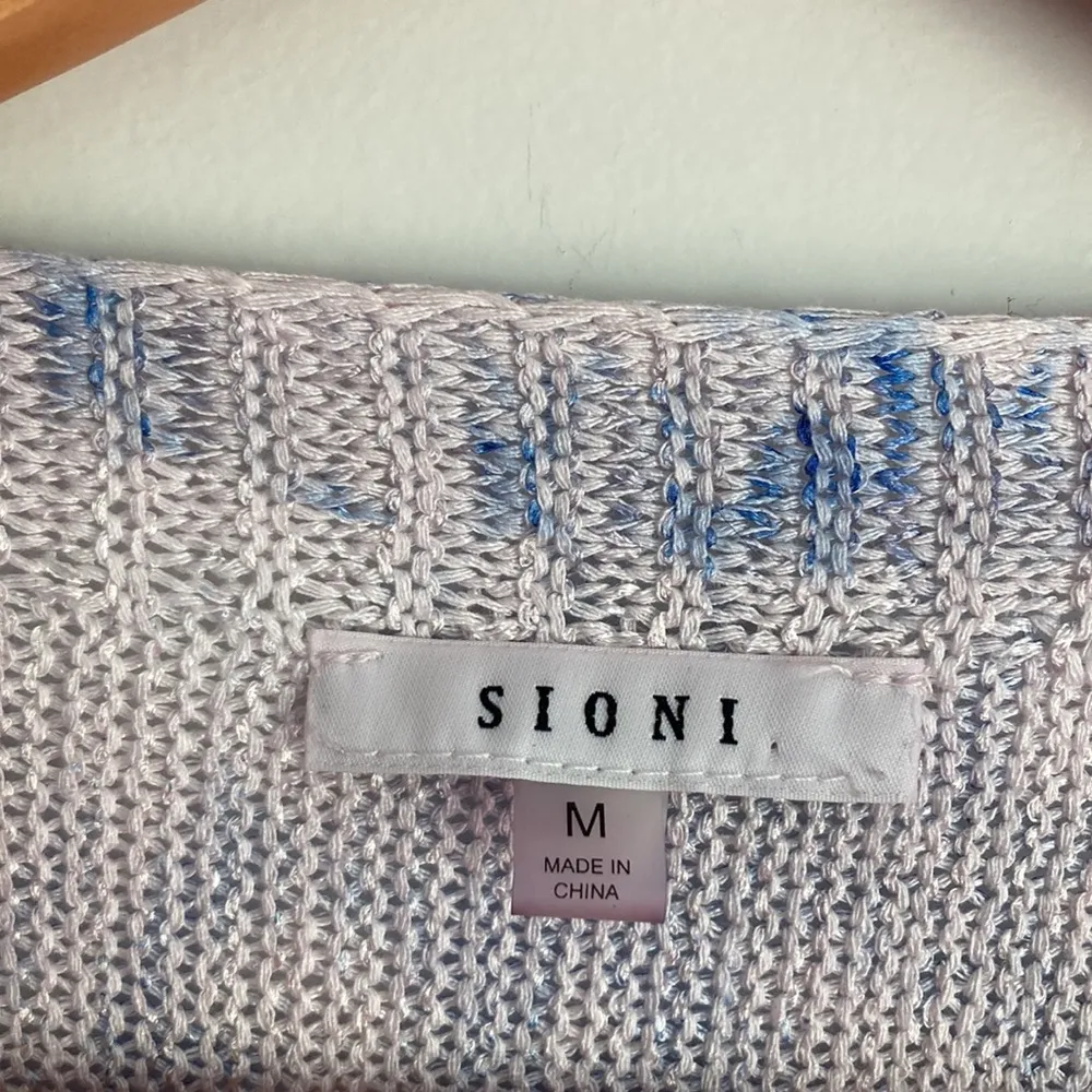 Sioni| Tie Dye Dolman Sweater sz Medium Blue - Image 2