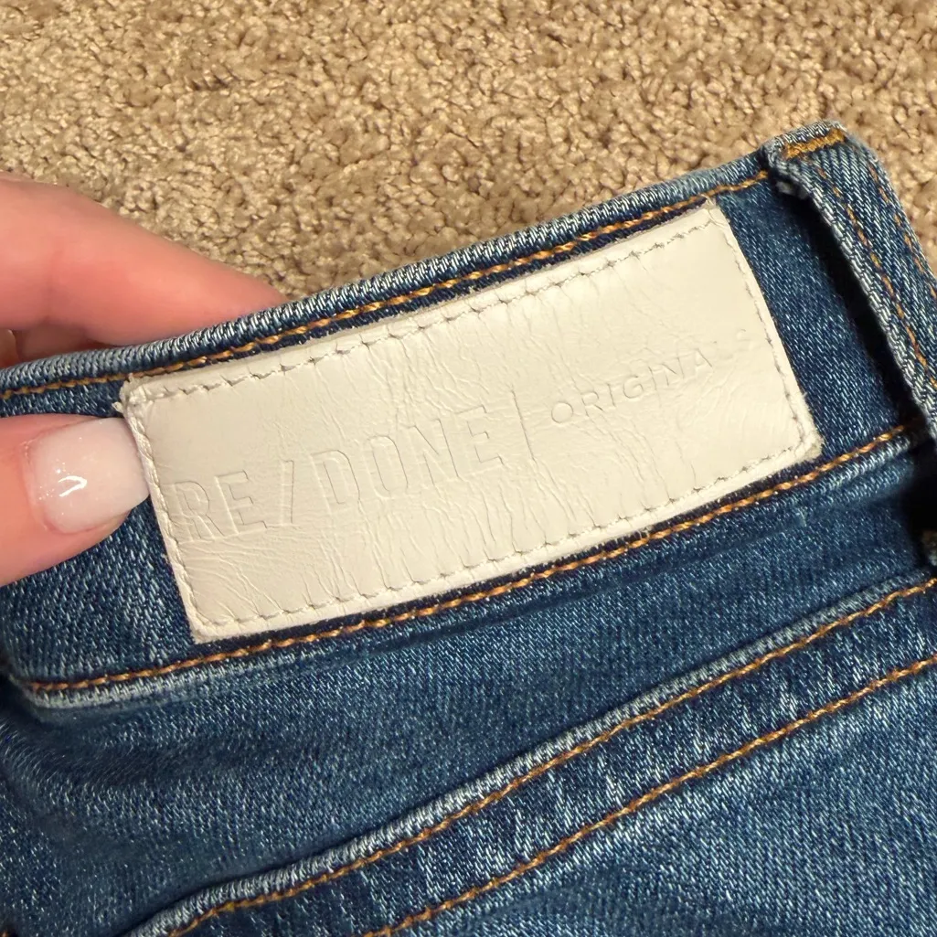 Re/Done High Rise Ankle Crop Jeans Size 25 - Image 7