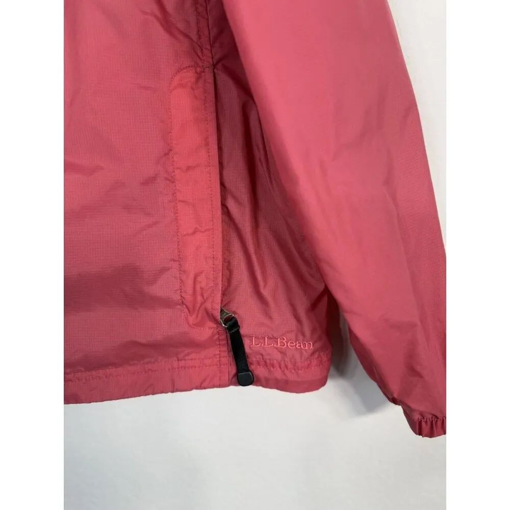 L.L. Bean Vintage Women’s Salmon Hooded Raincoat Windbreaker Jacket O BUX3 Large - Image 3