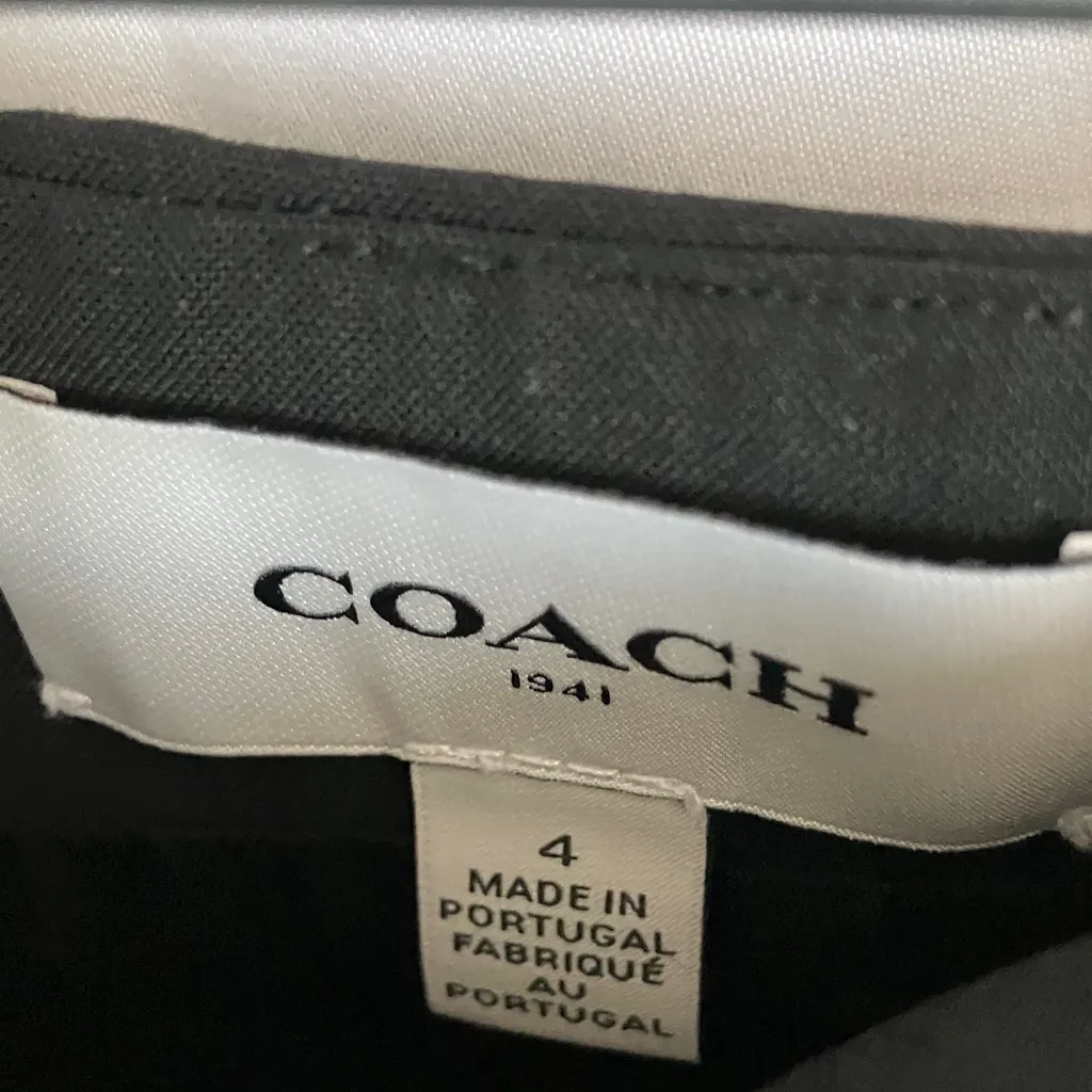 Coach: Black Pencil Skirt- Front Slit- 4 - Image 2