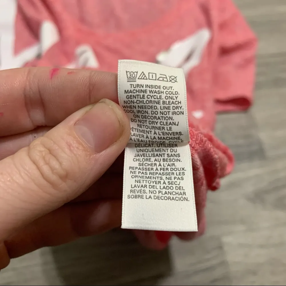 Victoria’s Secret Coral Pink White & Silver “Angel” T-Shirt; small Women’s - Image 7