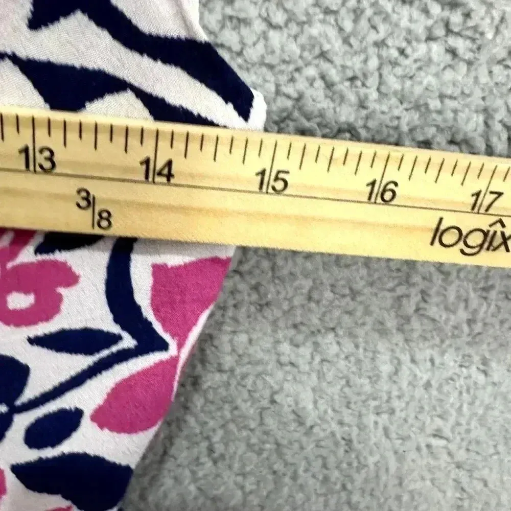 Anthropologie Maeve dress womens 0 pink blue geometric floral pockets‎ boho art - Image 5