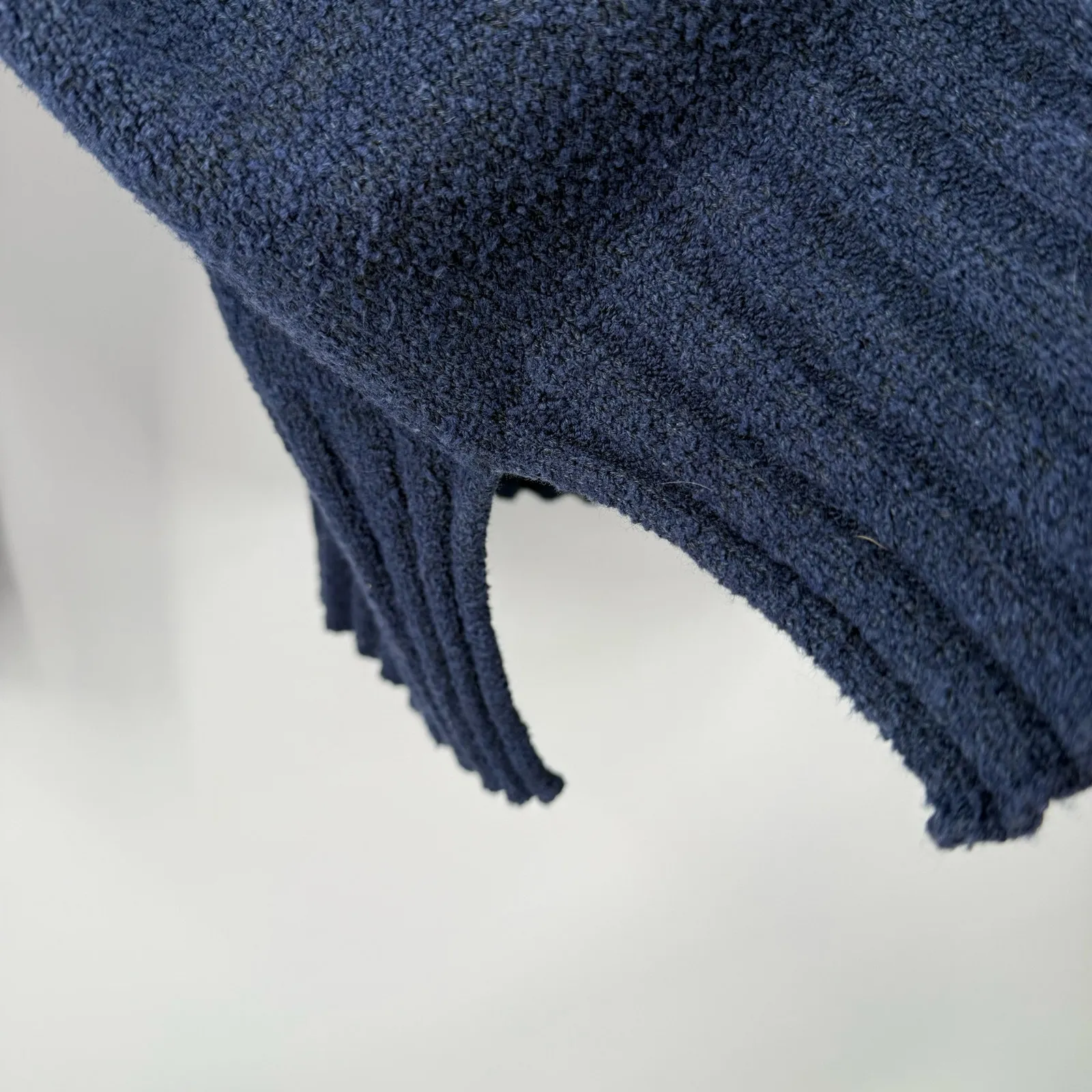 PERUVIAN CONNECTION Turtleneck Sweater SZ Large Navy Blue Pima Cotton Blend Peru - Image 7