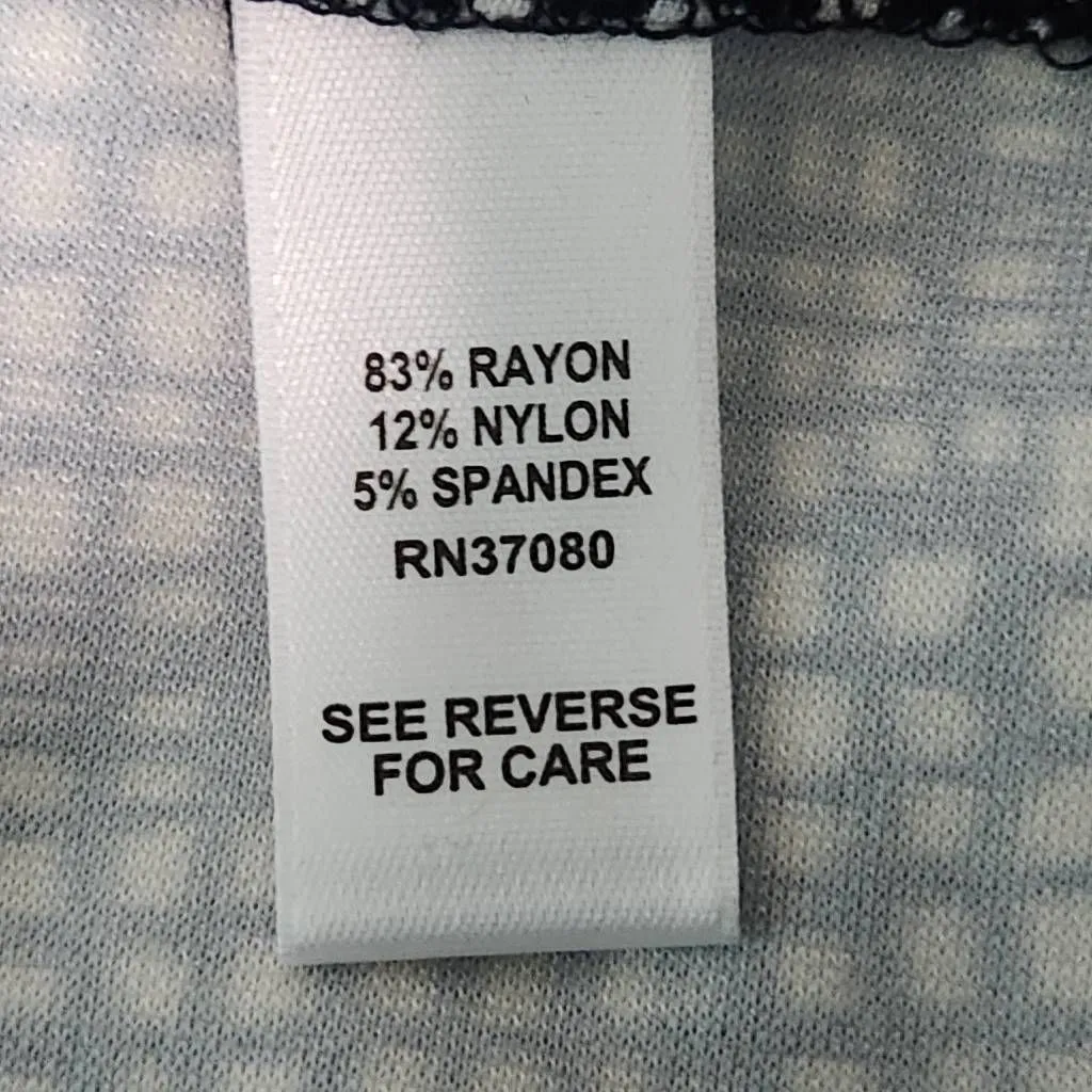 Cato  Black and White Print Mini Skirt with Ruffle Hemline NWT Size 16 - Image 9