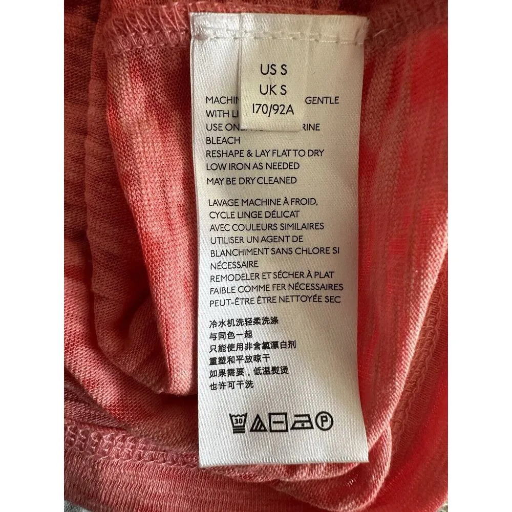 We the Free People Cowl Neck Coral Dolman Sleeve Space Dye Slub Top Small NWOT - Image 4