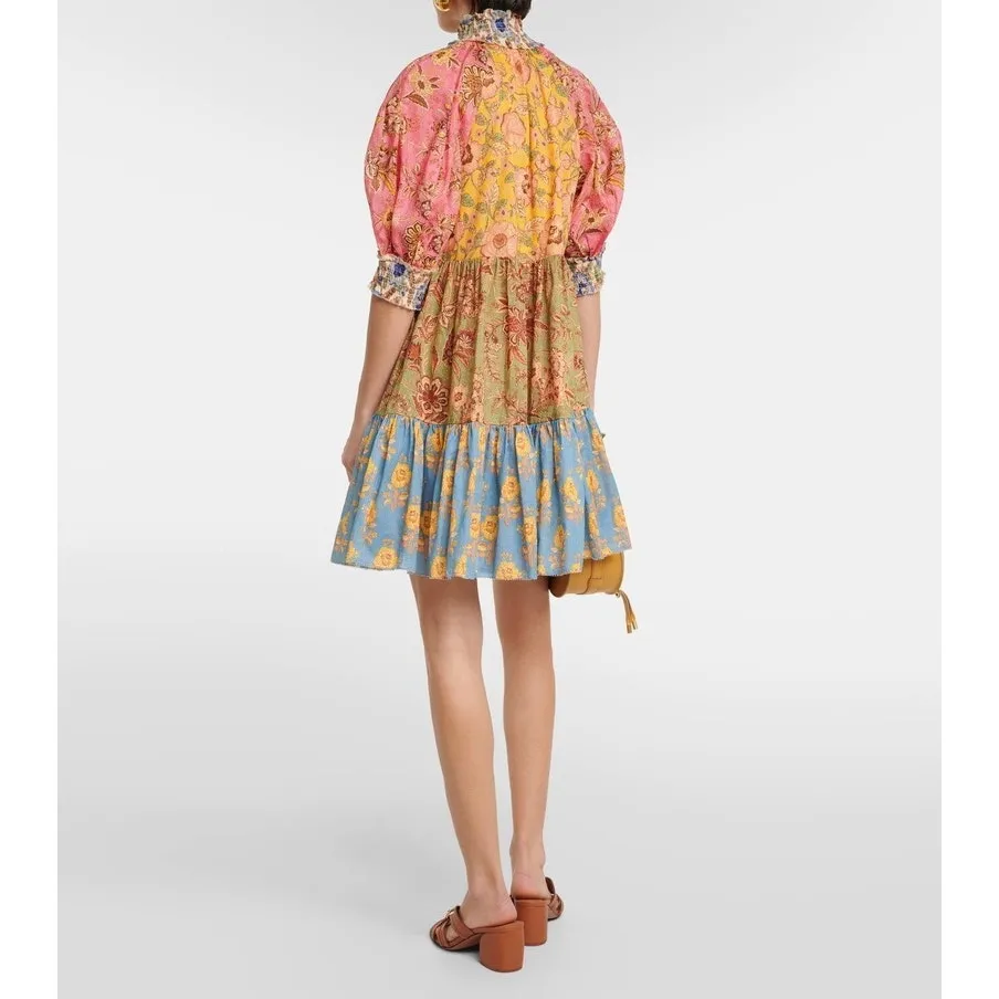 Zimmermann Junie Lantern Floral Mini Dress NWT Size 4 Pockets - Image 2