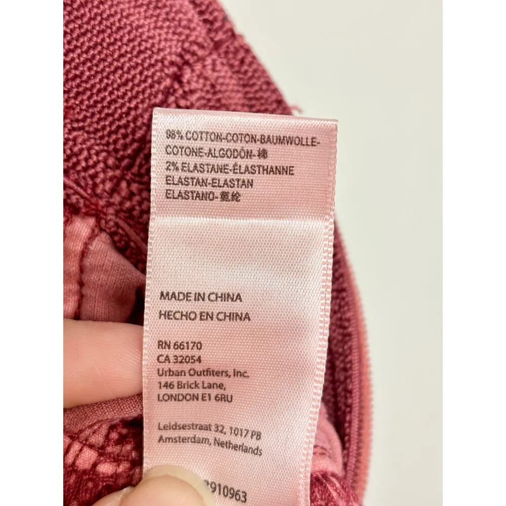 We The Free Penny Pull On Mid Rise Corduroy Flare Pants Royale Garnet Women's 26 - Image 7