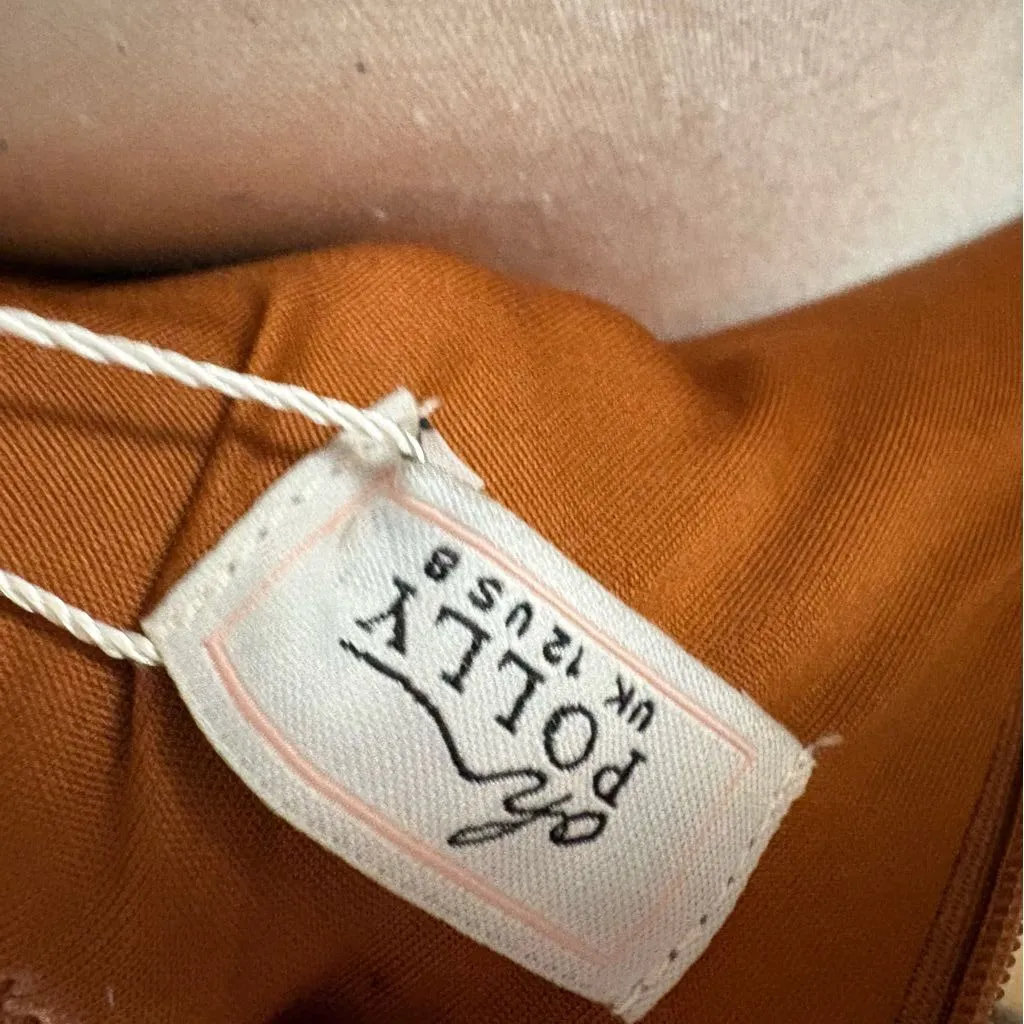 OH POLLY NOELANI Halter Neck Corset Mini Dress in Brown Size 8‎ NWT - Image 7