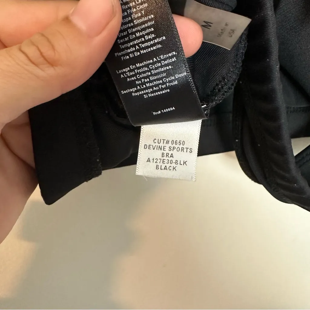 Koral Black Sports Bra - Image 10