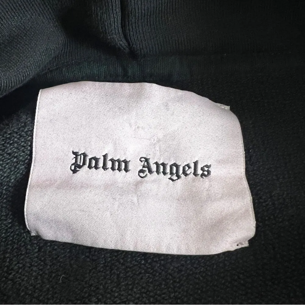 Palm Angels Black Flame Sleeve Hoodie Medium - Image 8