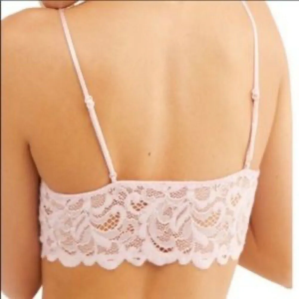 NEW Free People Reese Lace Bralette Powder Pink XS OB989654 - Image 2