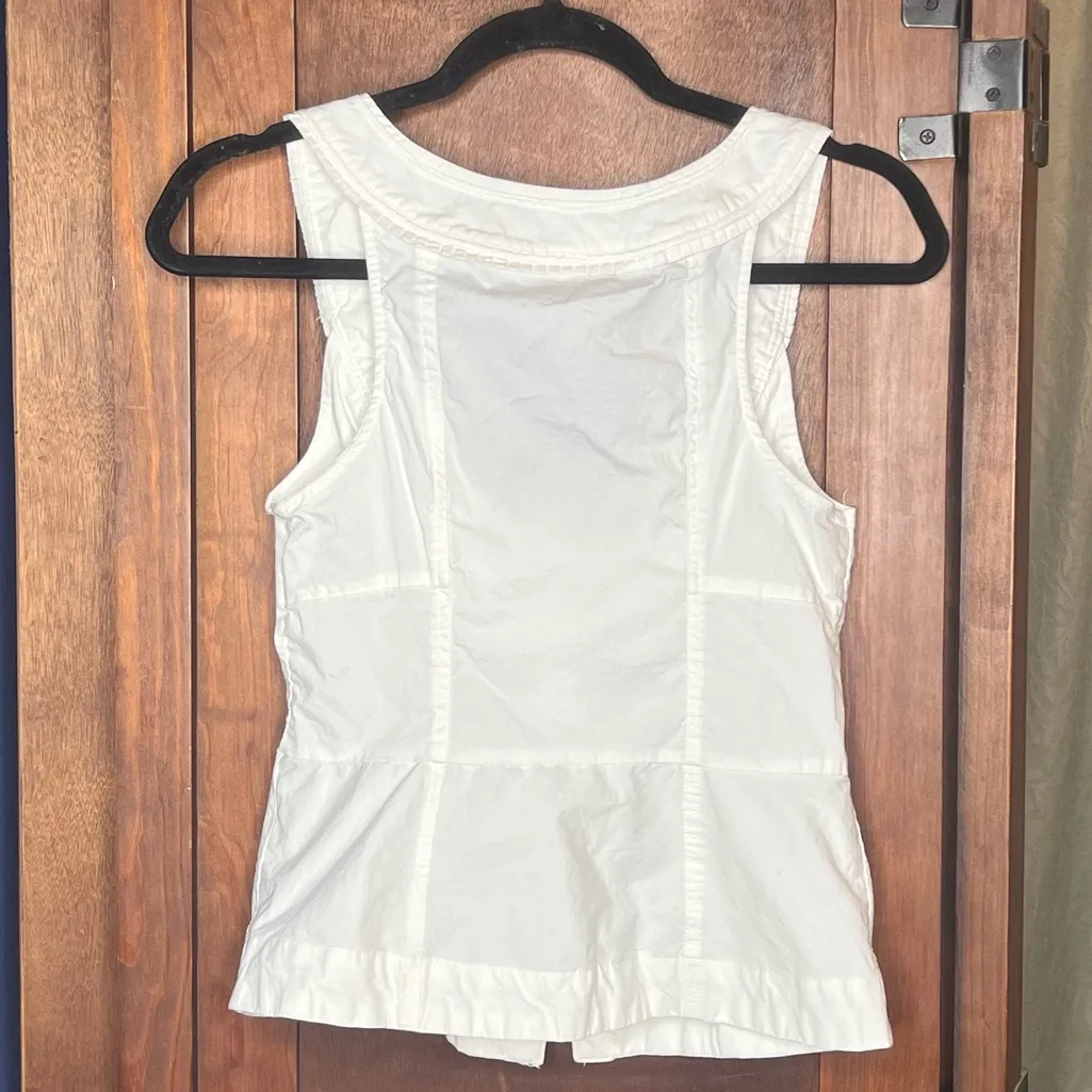 Free People Sail Away With Me Top Ivory Corset Style Tank Cottagecore Boho S - Image 6