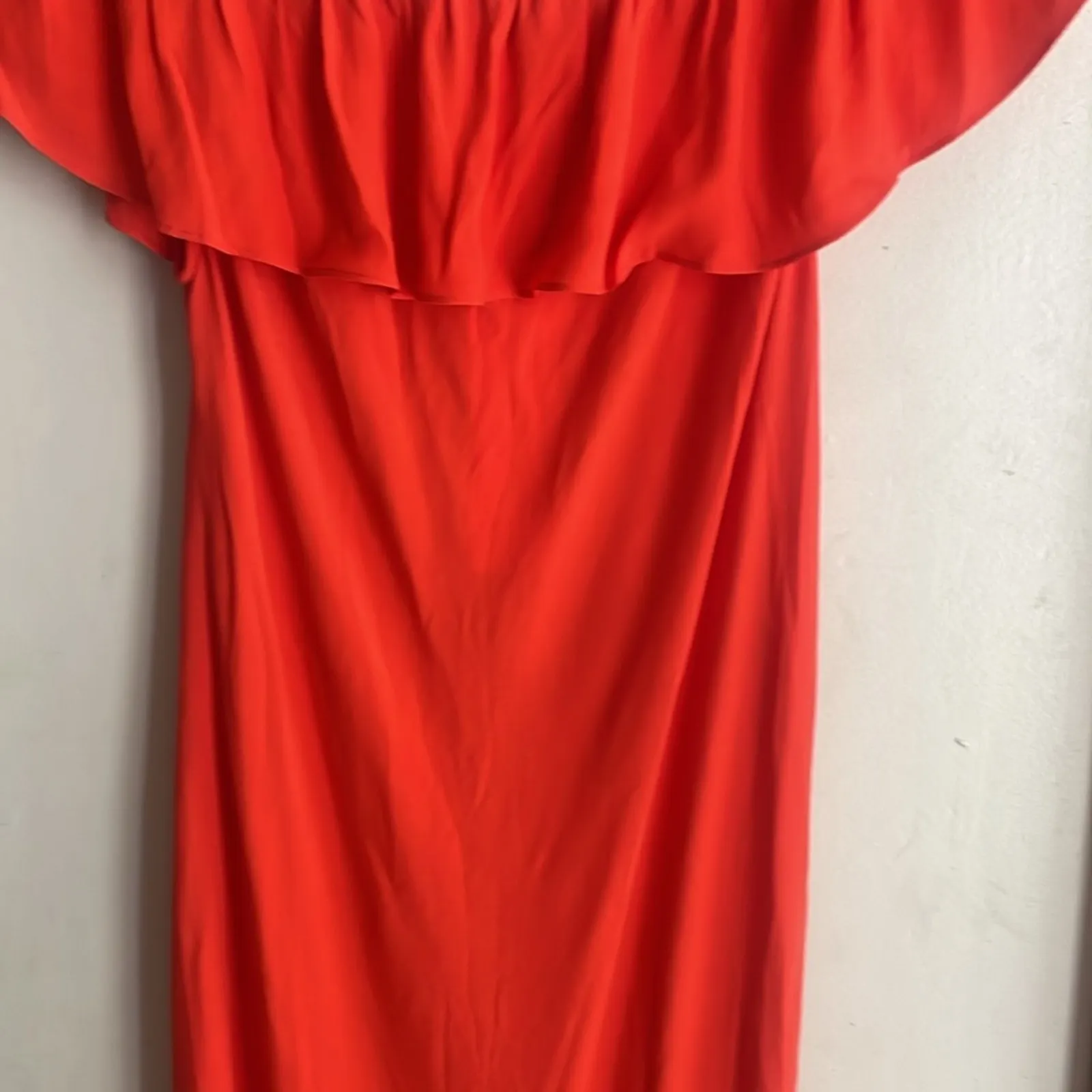 Veronica Beard Oleta Ruffled Off-the-Shoulder Dress Red - Image 11