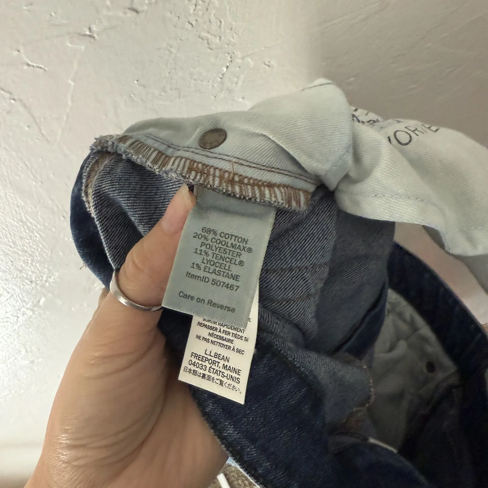 LL Bean Jeans Womens 14 Classic Fit Straight Leg‎ Mid Rise Stretch Denim Pants - Image 10