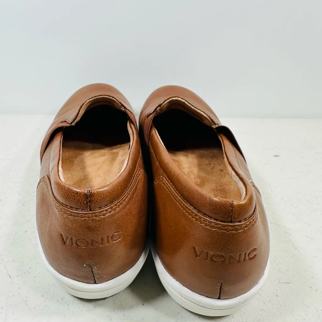 Vionic Magnolia Gianna Slip On Loafer Mocha Tan Women's Leather Flat Shoe Sz 8,5 Brown - Image 4