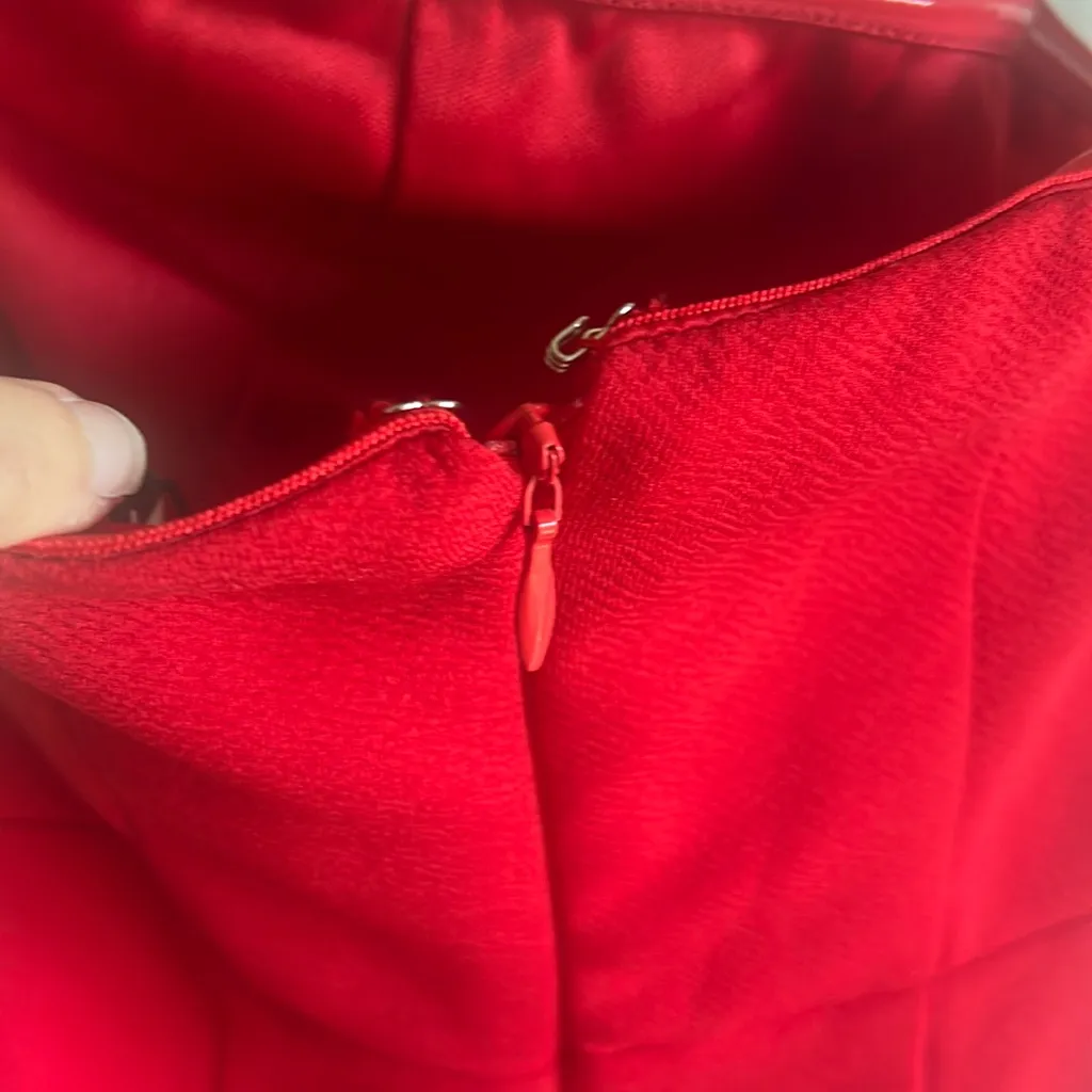 Hello Molly Night Shine Strapless Knotted High Low Ruffled Red Dress Size 4 NWT - Image 10