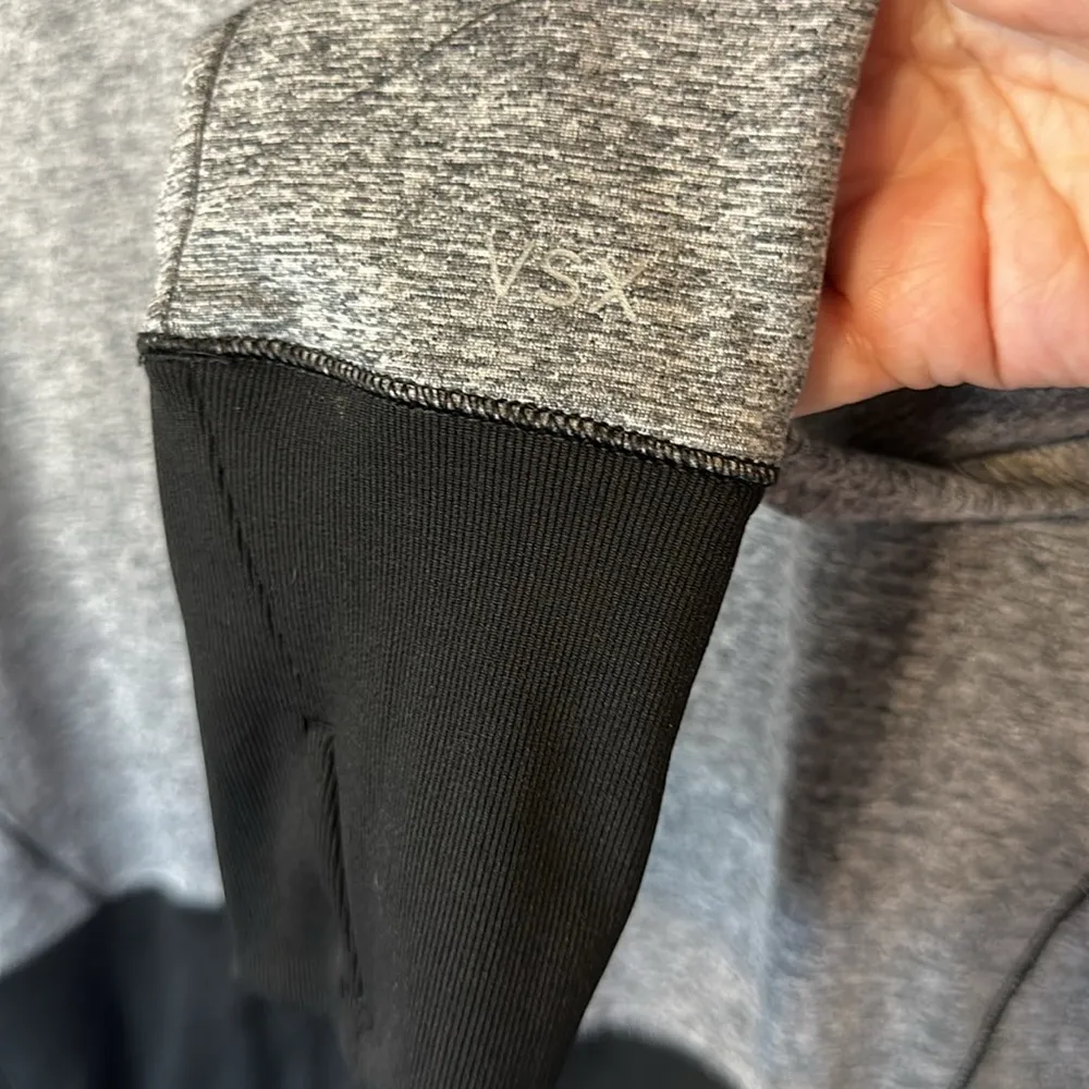 VSX Victoria’s Secret Sport Gray and Black Pullover Spandex Turtleneck - Xsmall - Image 5