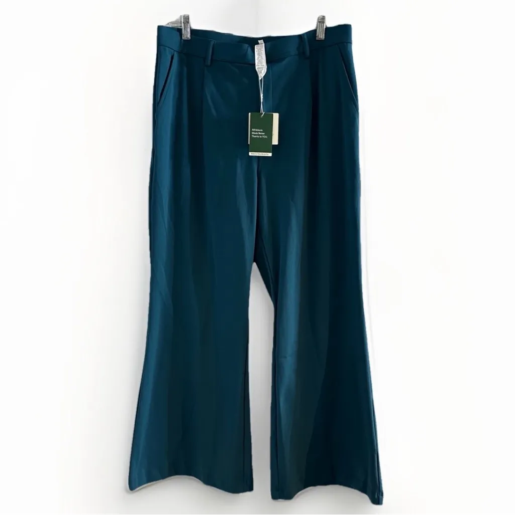 Halara Flex™ High Waisted Pocket Straight Flare Leg Atlantic Deep Work Pants XL - Image 9