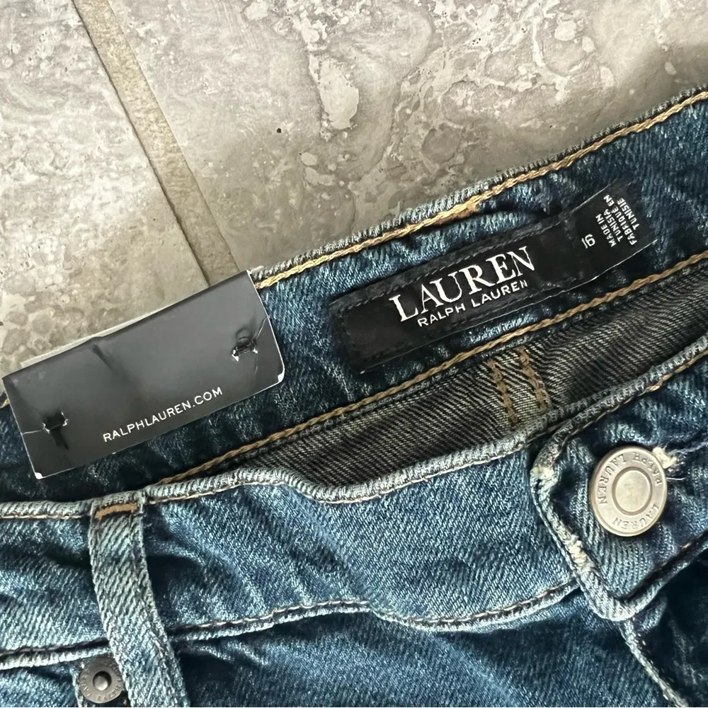 Lauren Ralph Lauren Lace Patchwork Relaxed Tapered Jeans Size 16, New w/Tag $245 - Image 13