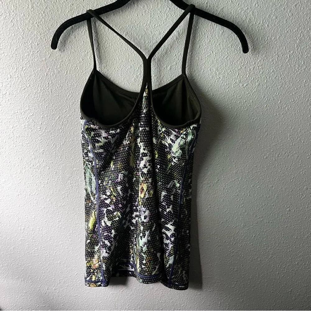 Lululemon Power Y Tank *Luon
Floral Sport White Multi / Gator Green - Image 8