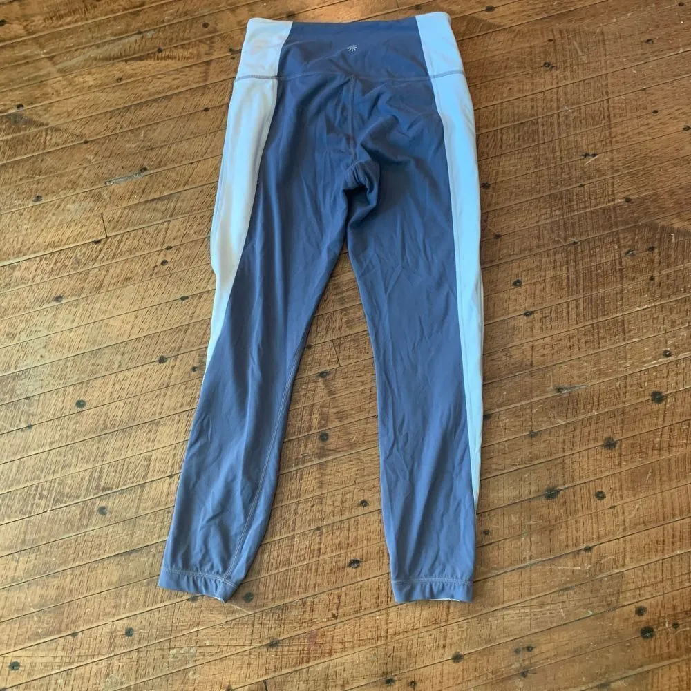 Athleta gray and silver soft elastic cuffed 305922 legging joggers - Image 4