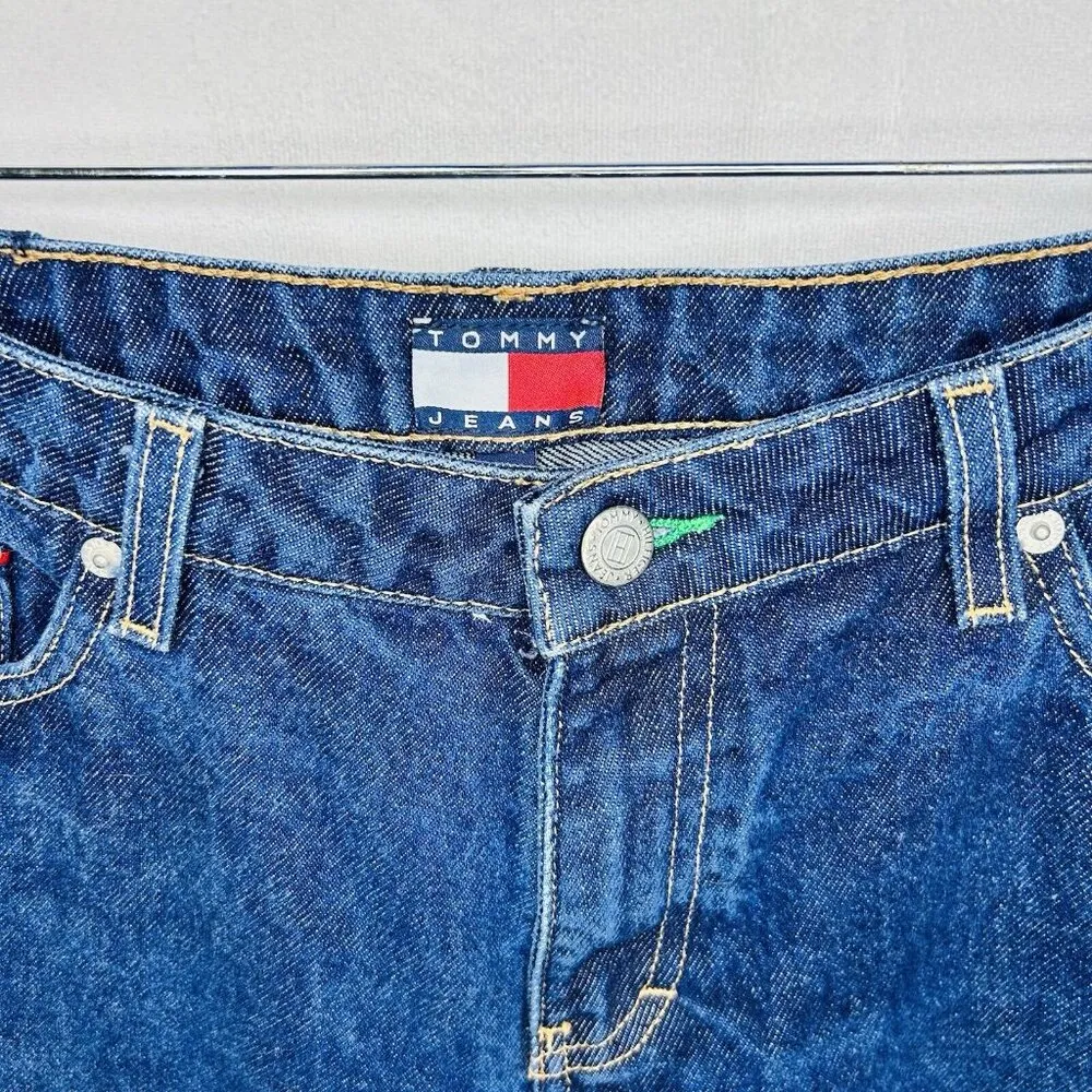 Vintage Tommy Hilfiger Women’s 90s Y2K Denim Jeans Big Flag Sz 9 (30x27) - Image 6