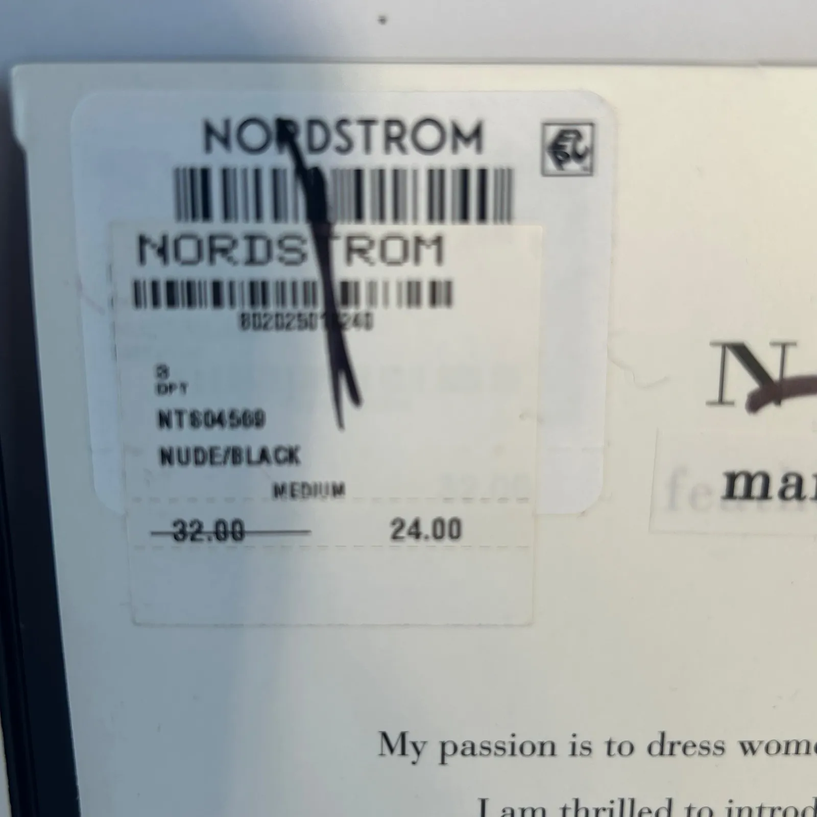 Natori Marylin Sheer Tights Nude Black Size Medium Floral Detail Leg Pair of 2 - Image 8