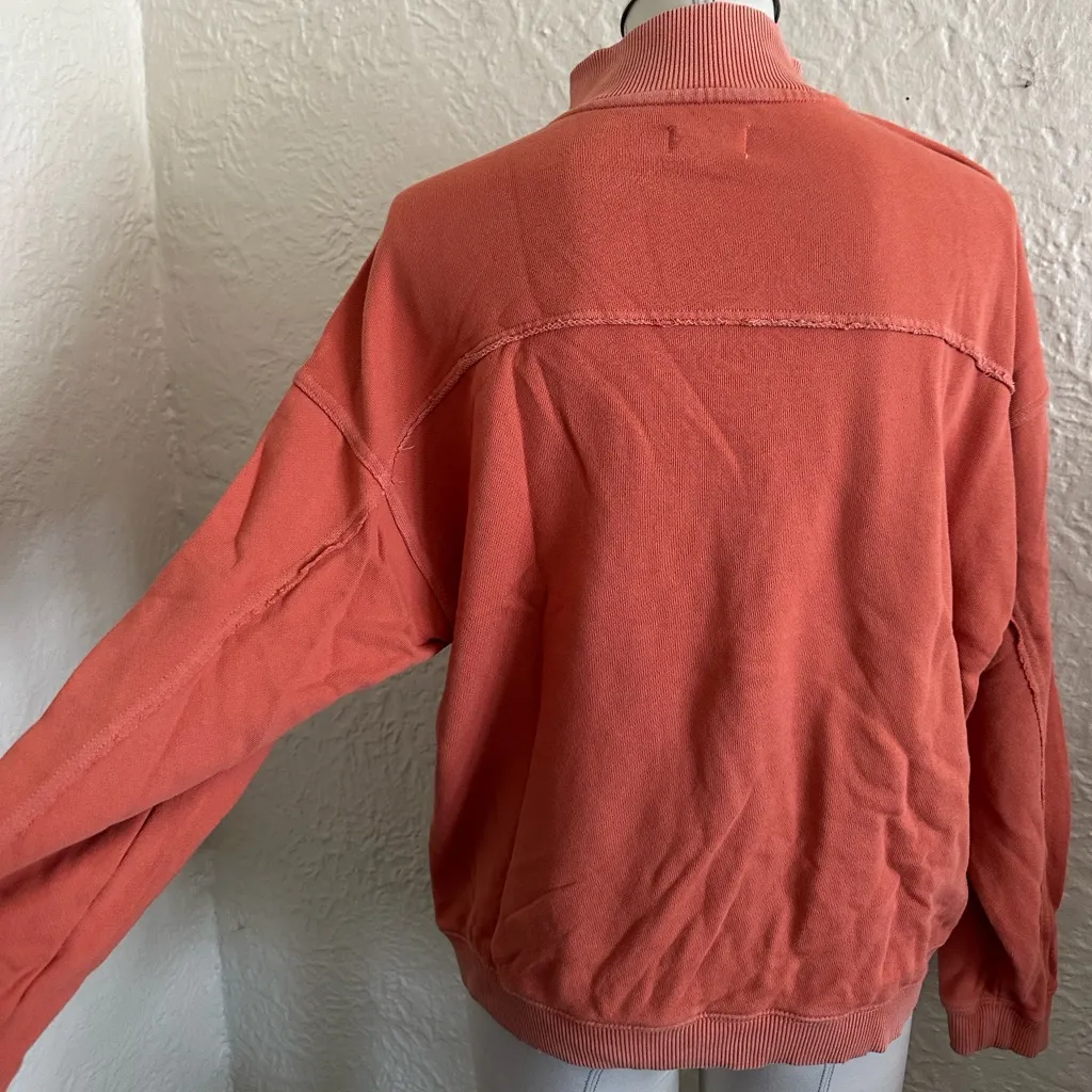 Aerie Sun’s Out Quarter Zip Sweatshirt Faded Coral Small - Image 5