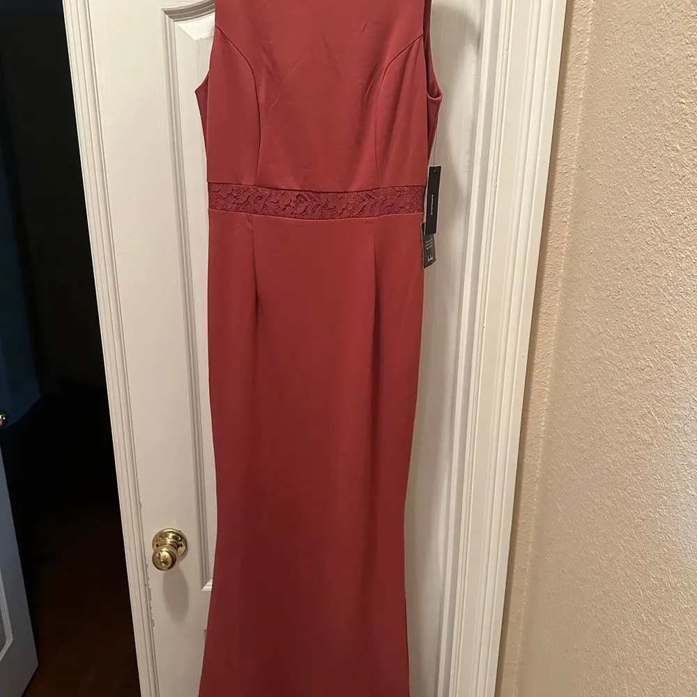 Lulus long brown/peach dress. - Image 2