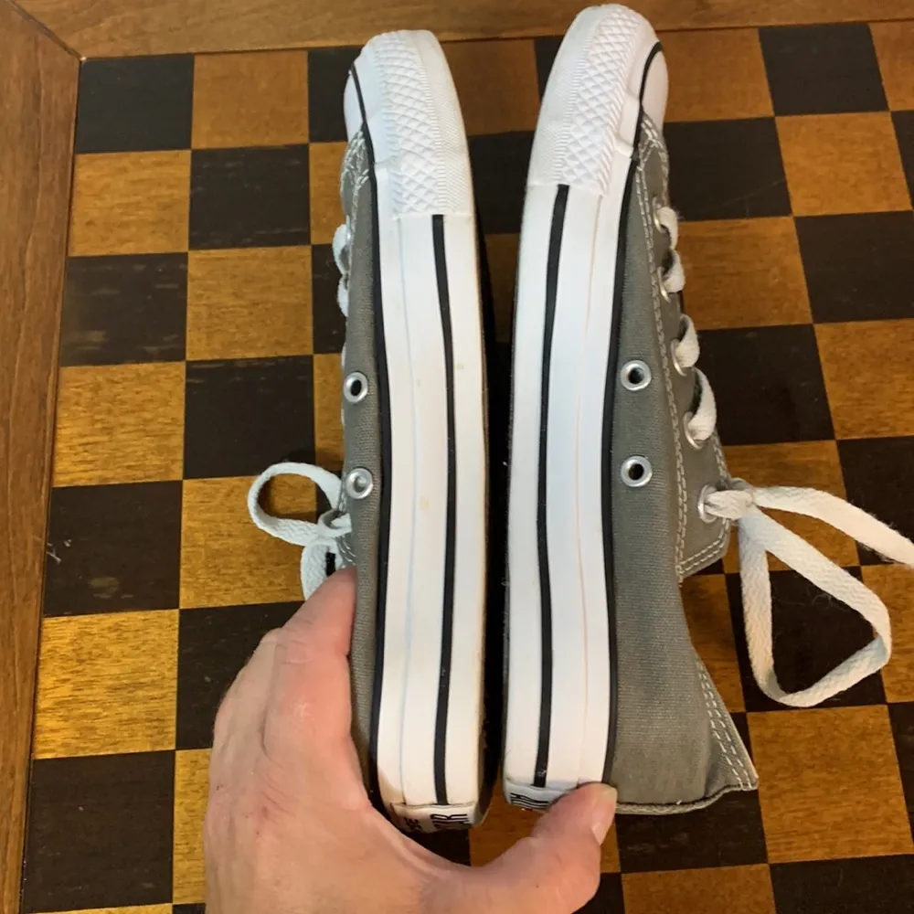 Converse All Star Gray Canvas Low Top Sneakers Size 6 - Image 5