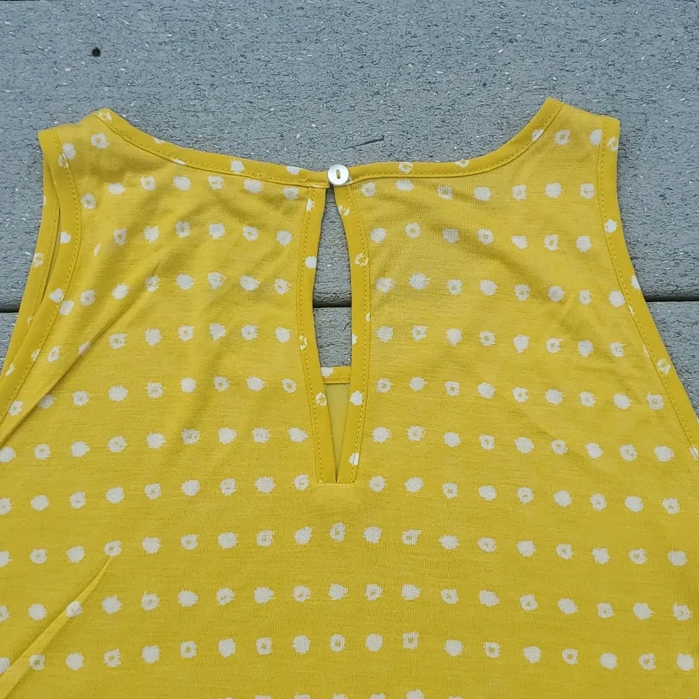 Loft Petite Polka Dot Mixed Media Sleeveless Top - Image 13
