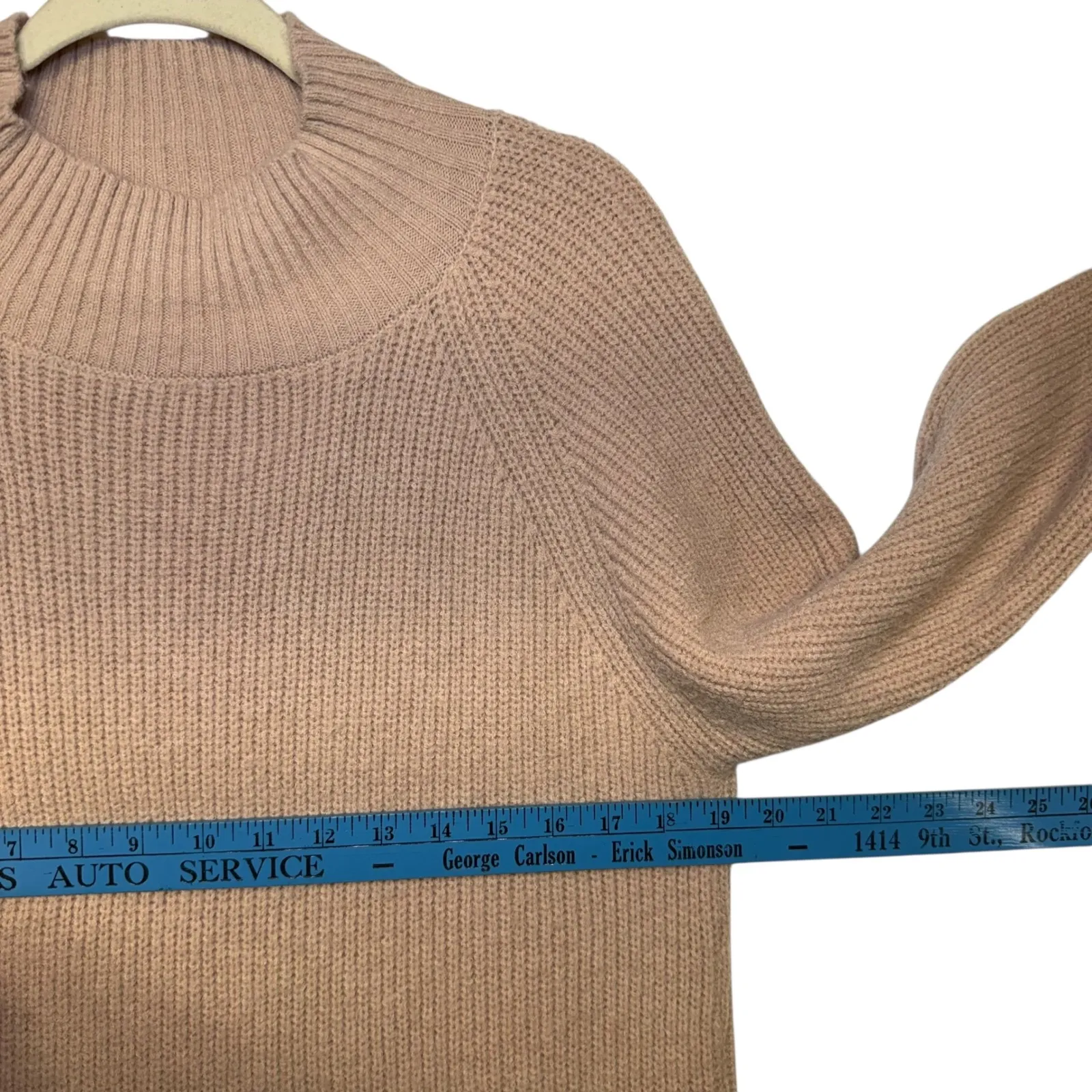 Petal + Pup Beige Knit Midi Sweater Dress Girly Classic Comfy Sz 4 Tan - Image 5