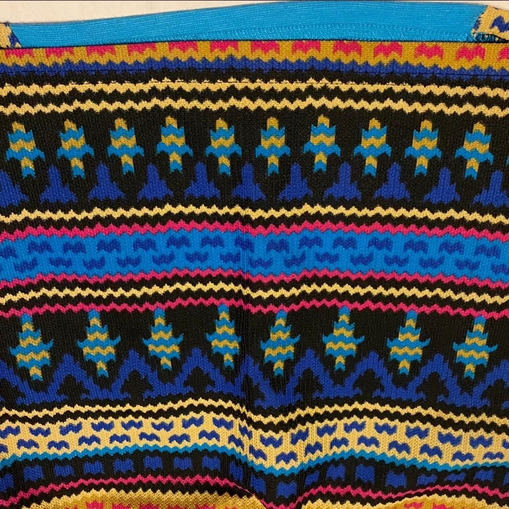 Renee London abstract tribal‎ print skirt size M/L Blue Size M - Image 3