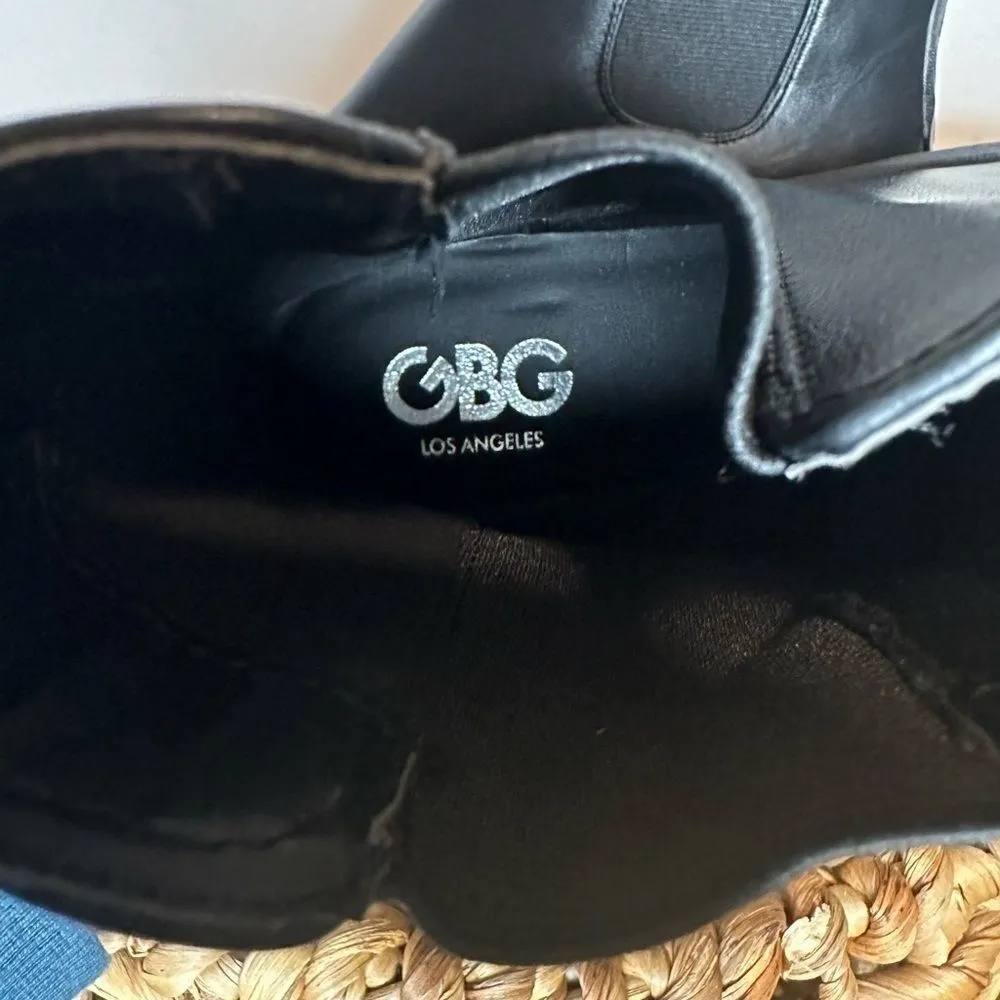 GBG Guess Los Angeles GGAZARA Platform Chunky Black Chelsea Ankle Boots Size 8.5 - Image 6