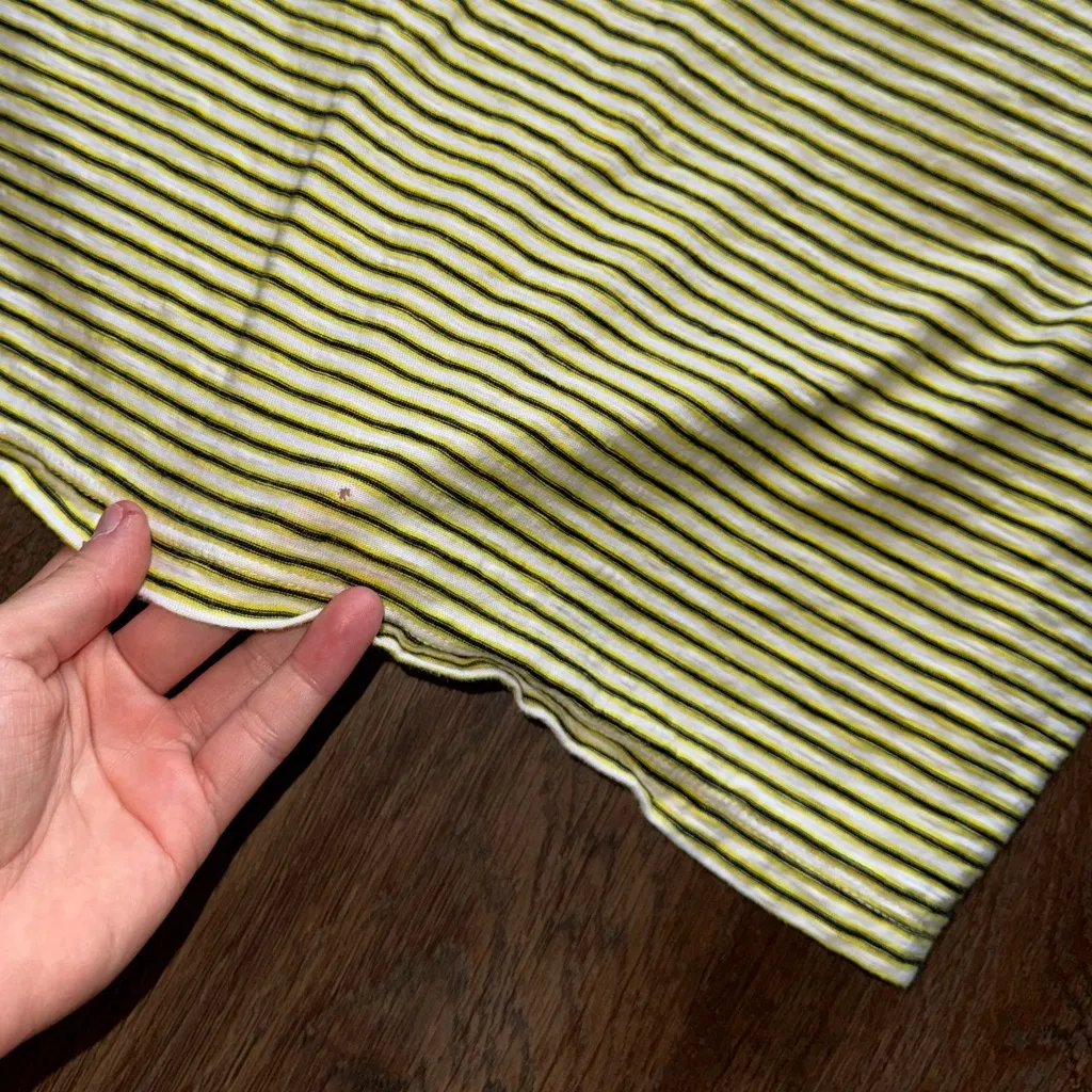 Tommy Hilfiger Navy & Yellow Striped Top - Image 6