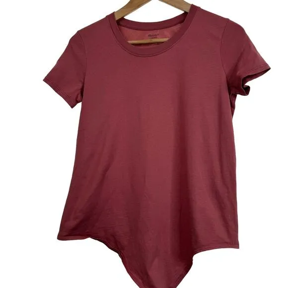 Madewell Knot Front Mauve Pink Tee Size XXS‎ - Image 3