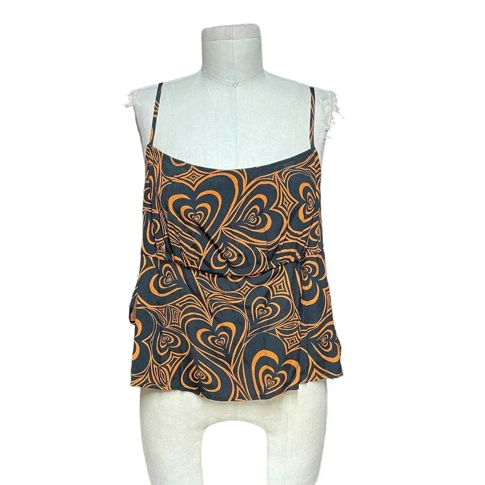 Lisa Says Gah Buffy Wild Hearts Tank Top‎ Black Brown Size Large - Image 3