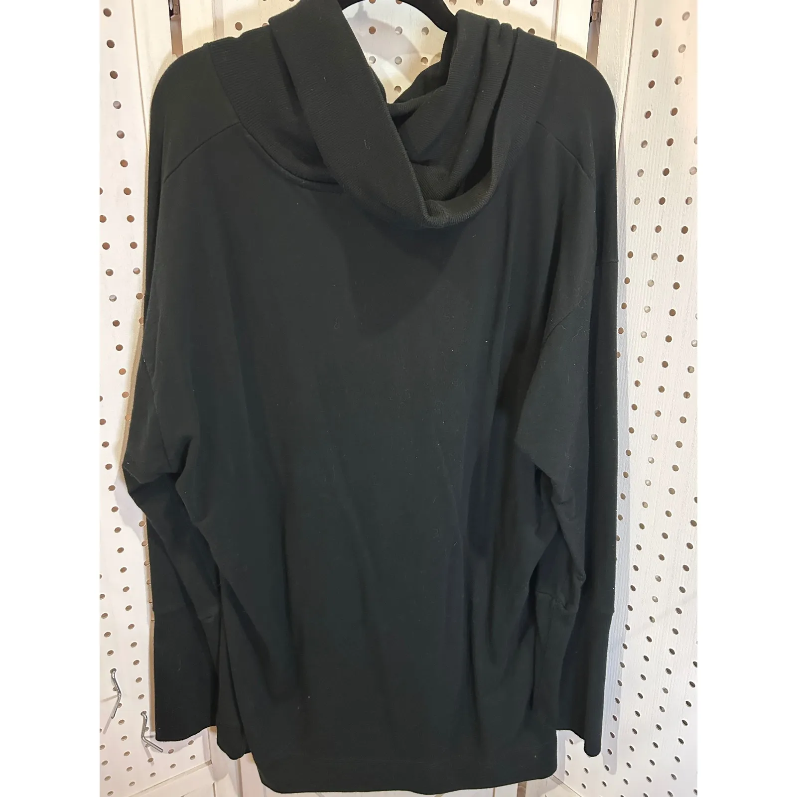 Pure Energy Black Cowl Neck Long Sleeve Tunic Top Plus Size 1X - Image 5